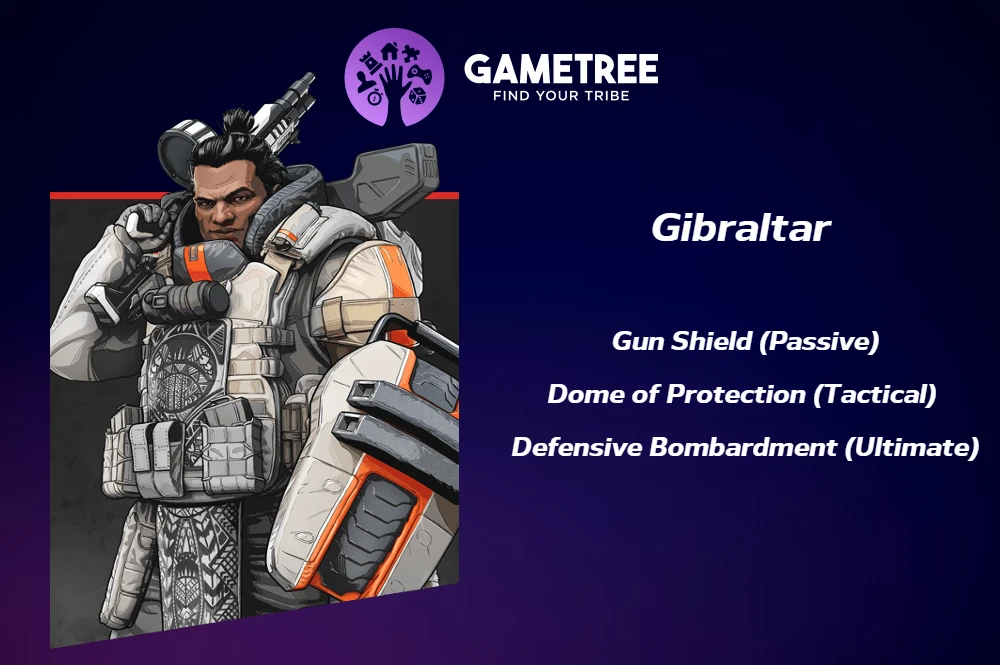 Gibraltar is the best Apex Legends character for a tank position. 