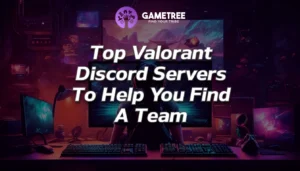 An illustration depicting the featured image for a list of top Valorant LFG Discord servers to help players find a team.