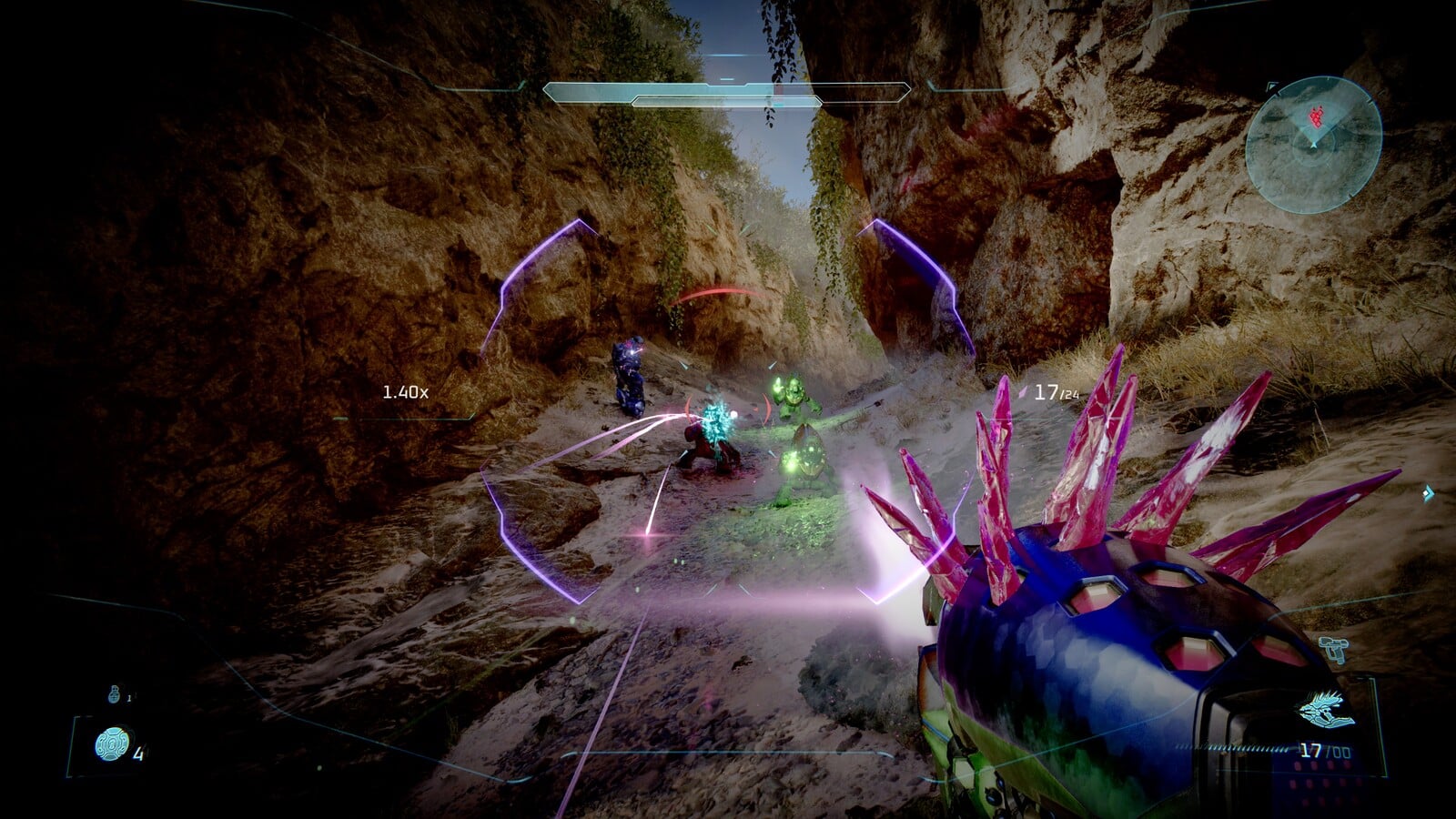 Halo Campaign Evolved first-person Needler gameplay