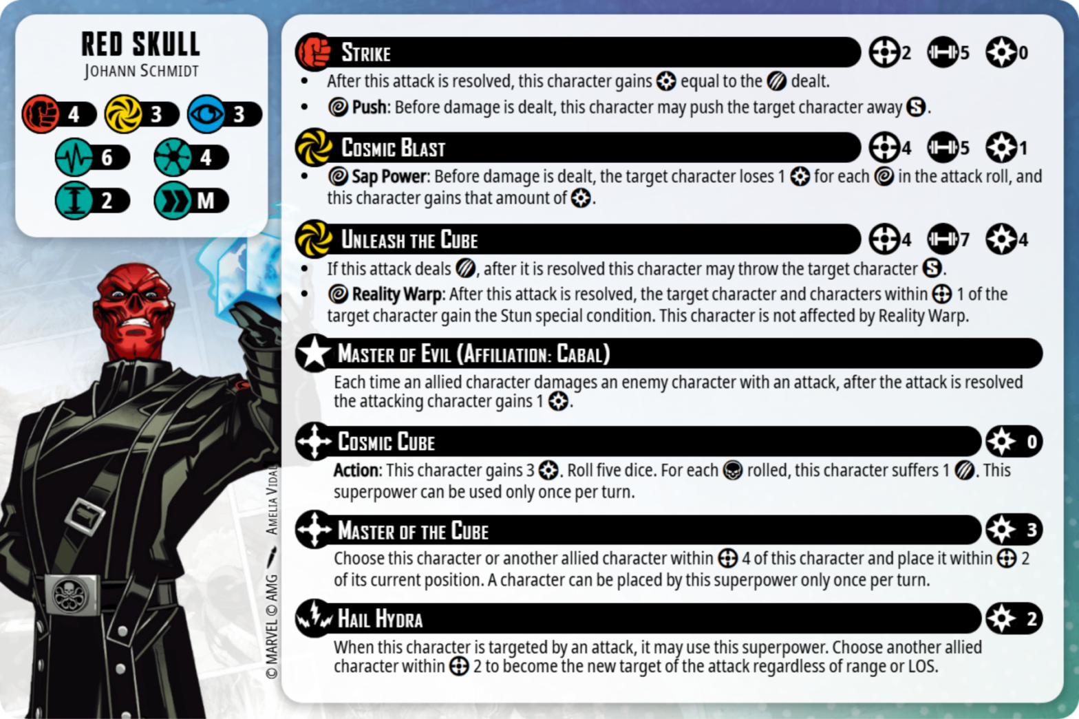 Red Skull MCP Marvel Crisis Protocol Card