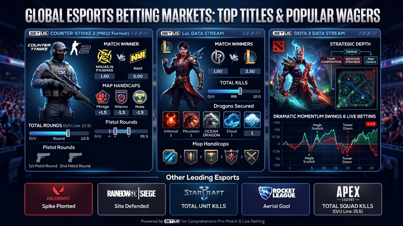 Live match statistics screen showing esports picks and predictions data