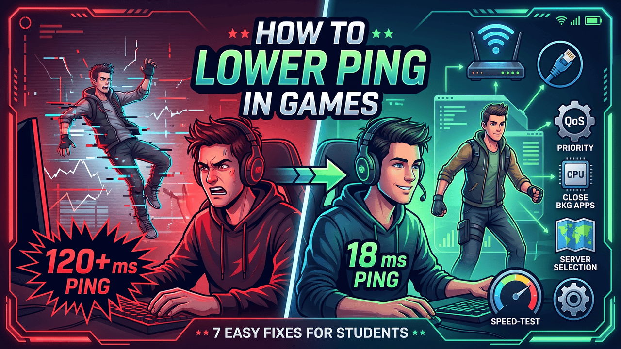 how to lower ping in games