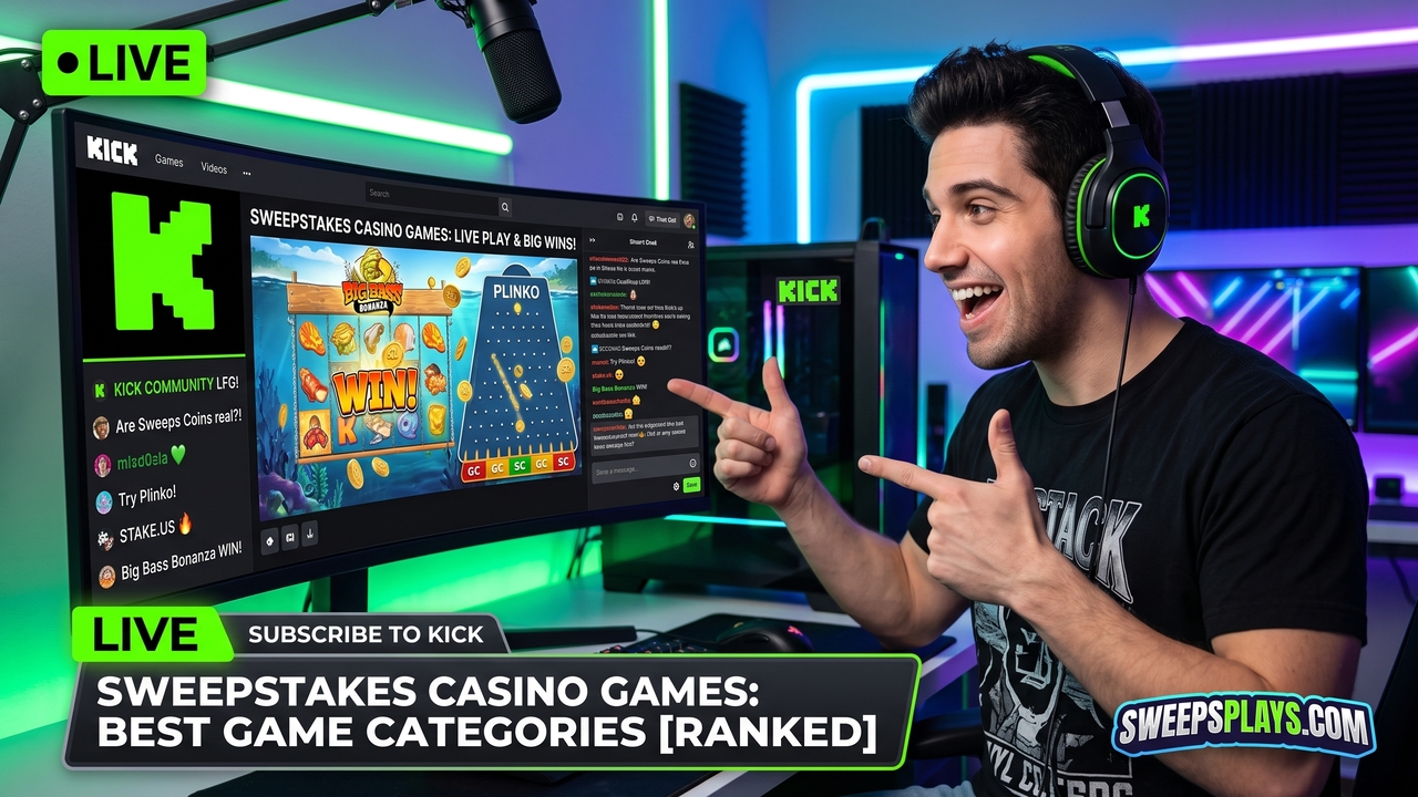 Top sweepstakes casino games categories online